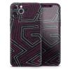 Pink & Light Blue Abstract Maze Pattern - DesignSkinz Protective Vinyl Decal Wrap Skin Cover Compatible with The Apple iPhone Xs Max (Full-Body, Screen Trim & Back Glass Skin) view 1