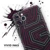 Pink & Light Blue Abstract Maze Pattern - DesignSkinz Protective Vinyl Decal Wrap Skin Cover Compatible with The Apple iPhone Xs Max (Full-Body, Screen Trim & Back Glass Skin) view 3