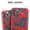 Red and Gray Digital Camouflage - DesignSkinz Protective Vinyl Decal Wrap Skin Cover Compatible with The Apple iPhone Xs Max (Full-Body, Screen Trim & Back Glass Skin) view 2