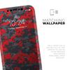 Red and Gray Digital Camouflage - DesignSkinz Protective Vinyl Decal Wrap Skin Cover Compatible with The Apple iPhone Xs Max (Full-Body, Screen Trim & Back Glass Skin) view 4