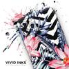 Vivid Tropical Chevron Floral v1 - DesignSkinz Protective Vinyl Decal Wrap Skin Cover Compatible with the Apple iPhone 11 (Full-Body, Screen Trim & Back Glass Skin) view 3