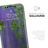 Purple Metal with Lime Green Rust - DesignSkinz Protective Vinyl Decal Wrap Skin Cover Compatible with The Apple iPhone SE (2020) (Full-Body, Screen Trim & Back Glass Skin) view 4