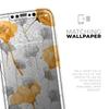 Karamfila Yellow & Gray Floral V11 - DesignSkinz Protective Vinyl Decal Wrap Skin Cover Compatible with The Apple iPhone 11 Pro (Full-Body, Screen Trim & Back Glass Skin) view 4