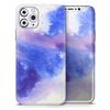 Blue and Pink Watercolor Spill - DesignSkinz Protective Vinyl Decal Wrap Skin Cover Compatible with the Apple iPhone 11 (Full-Body, Screen Trim & Back Glass Skin) view 1