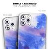 Blue and Pink Watercolor Spill - DesignSkinz Protective Vinyl Decal Wrap Skin Cover Compatible with the Apple iPhone 11 (Full-Body, Screen Trim & Back Glass Skin) view 2