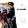 Liquid Abstract Paint V34 - DesignSkinz Protective Vinyl Decal Wrap Skin Cover Compatible with The Apple iPhone X (Full-Body, Screen Trim & Back Glass Skin) view 4