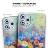 Abstract Flower Meadow v2 - DesignSkinz Protective Vinyl Decal Wrap Skin Cover Compatible with The Apple iPhone XR (Full-Body, Screen Trim & Back Glass Skin) view 2