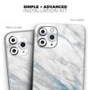 Marble & Digital Blue Frosted Foil V8 - DesignSkinz Protective Vinyl Decal Wrap Skin Cover Compatible with The Apple iPhone 11 (Full-Body, Screen Trim & Back Glass Skin) view 2