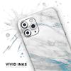 Marble & Digital Blue Frosted Foil V8 - DesignSkinz Protective Vinyl Decal Wrap Skin Cover Compatible with The Apple iPhone 11 (Full-Body, Screen Trim & Back Glass Skin) view 3