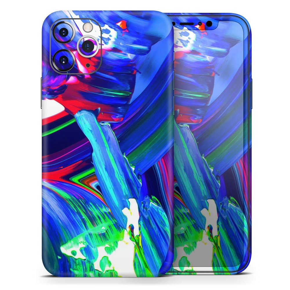 Blurred Abstract Flow V27 - DesignSkinz Protective Vinyl Decal Wrap Skin Cover Compatible with The Apple iPhone 11 Pro (Full-Body, Screen Trim & Back Glass Skin)