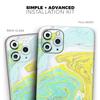 Mixtured Yellow and Green Textured Marble - DesignSkinz Protective Vinyl Decal Wrap Skin Cover Compatible with The Apple iPhone 11 Pro (Full-Body, Screen Trim & Back Glass Skin) view 2