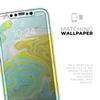 Mixtured Yellow and Green Textured Marble - DesignSkinz Protective Vinyl Decal Wrap Skin Cover Compatible with The Apple iPhone 11 Pro (Full-Body, Screen Trim & Back Glass Skin) view 4
