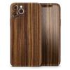 Bright Ebony Woodgrain 2 - DesignSkinz Protective Vinyl Decal Wrap Skin Cover Compatible with the Apple iPhone 11 (Full-Body, Screen Trim & Back Glass Skin) view 1