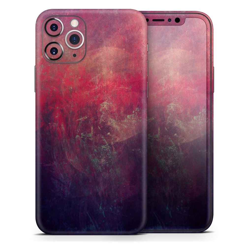 Abstract Fire & Ice V11 - DesignSkinz Protective Vinyl Decal Wrap Skin Cover Compatible with the Apple iPhone Xs (Full-Body, Screen Trim & Back Glass Skin)