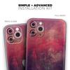 Abstract Fire & Ice V11 - DesignSkinz Protective Vinyl Decal Wrap Skin Cover Compatible with the Apple iPhone Xs (Full-Body, Screen Trim & Back Glass Skin) view 2
