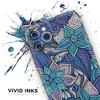 Floral Blues - DesignSkinz Protective Vinyl Decal Wrap Skin Cover Compatible with the Apple iPhone Xs (Full-Body, Screen Trim & Back Glass Skin) view 3
