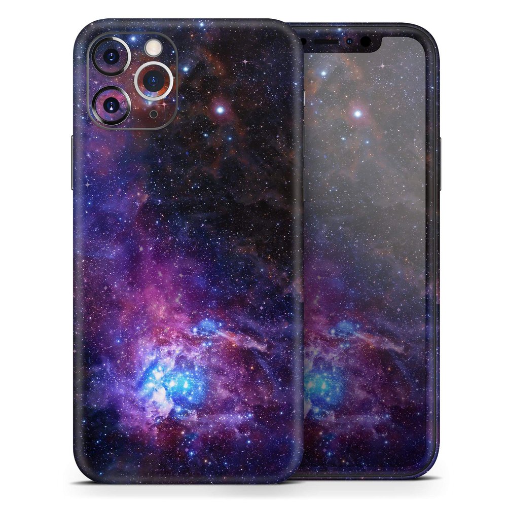 Glowing Deep Space - DesignSkinz Protective Vinyl Decal Wrap Skin Cover Compatible with The Apple iPhone XR (Full-Body, Screen Trim & Back Glass Skin)