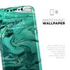 Bright Trendy Green Color Swirled - DesignSkinz Protective Vinyl Decal Wrap Skin Cover Compatible with The Apple iPhone SE (2020) (Full-Body, Screen Trim & Back Glass Skin) view 4