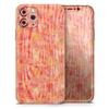 Orange Watercolor Woodgrain - DesignSkinz Protective Vinyl Decal Wrap Skin Cover Compatible with The Apple iPhone Xs (Full-Body, Screen Trim & Back Glass Skin) view 1