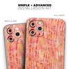 Orange Watercolor Woodgrain - DesignSkinz Protective Vinyl Decal Wrap Skin Cover Compatible with The Apple iPhone Xs (Full-Body, Screen Trim & Back Glass Skin) view 2