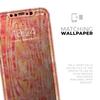 Orange Watercolor Woodgrain - DesignSkinz Protective Vinyl Decal Wrap Skin Cover Compatible with The Apple iPhone Xs (Full-Body, Screen Trim & Back Glass Skin) view 4
