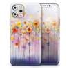 Drizzle Watercolor Flowers V1 - DesignSkinz Protective Vinyl Decal Wrap Skin Cover Compatible with The Apple iPhone 11 Pro (Full-Body, Screen Trim & Back Glass Skin) view 1