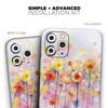 Drizzle Watercolor Flowers V1 - DesignSkinz Protective Vinyl Decal Wrap Skin Cover Compatible with The Apple iPhone 11 Pro (Full-Body, Screen Trim & Back Glass Skin) view 2