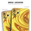 Swirling Liquid Gold - DesignSkinz Protective Vinyl Decal Wrap Skin Cover Compatible with The Apple iPhone XR (Full-Body, Screen Trim & Back Glass Skin) view 2