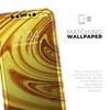 Swirling Liquid Gold - DesignSkinz Protective Vinyl Decal Wrap Skin Cover Compatible with The Apple iPhone XR (Full-Body, Screen Trim & Back Glass Skin) view 4