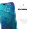Marbleized Ocean Blue - DesignSkinz Protective Vinyl Decal Wrap Skin Cover Compatible with The Apple iPhone XR (Full-Body, Screen Trim & Back Glass Skin) view 4