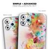 Neon Colored Watercolor Branch - DesignSkinz Protective Vinyl Decal Wrap Skin Cover Compatible with The Apple iPhone Xs (Full-Body, Screen Trim & Back Glass Skin) view 2