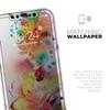 Neon Colored Watercolor Branch - DesignSkinz Protective Vinyl Decal Wrap Skin Cover Compatible with The Apple iPhone Xs (Full-Body, Screen Trim & Back Glass Skin) view 4