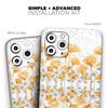 Karamfila Yellow & Gray Floral V2 - DesignSkinz Protective Vinyl Decal Wrap Skin Cover Compatible with The Apple iPhone 11 (Full-Body, Screen Trim & Back Glass Skin) view 2