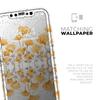 Karamfila Yellow & Gray Floral V2 - DesignSkinz Protective Vinyl Decal Wrap Skin Cover Compatible with The Apple iPhone 11 (Full-Body, Screen Trim & Back Glass Skin) view 4