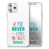 If You Never Try You Never Know - DesignSkinz Protective Vinyl Decal Wrap Skin Cover Compatible with The Apple iPhone XR (Full-Body, Screen Trim & Back Glass Skin) view 1
