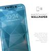 Vector Shiny Blue Crystal Pattern - DesignSkinz Protective Vinyl Decal Wrap Skin Cover Compatible with The Apple iPhone Xs (Full-Body, Screen Trim & Back Glass Skin) view 4
