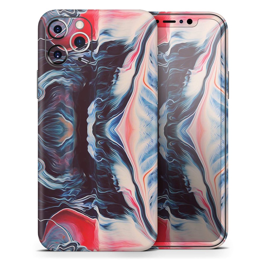 Liquid Abstract Paint Remix V23 - DesignSkinz Protective Vinyl Decal Wrap Skin Cover Compatible with The Apple iPhone XR (Full-Body, Screen Trim & Back Glass Skin)