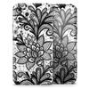 Black and White Geometric Floral - DesignSkinz Protective Vinyl Decal Wrap Skin Cover Compatible with The Apple iPhone XR (Full-Body, Screen Trim & Back Glass Skin) view 1