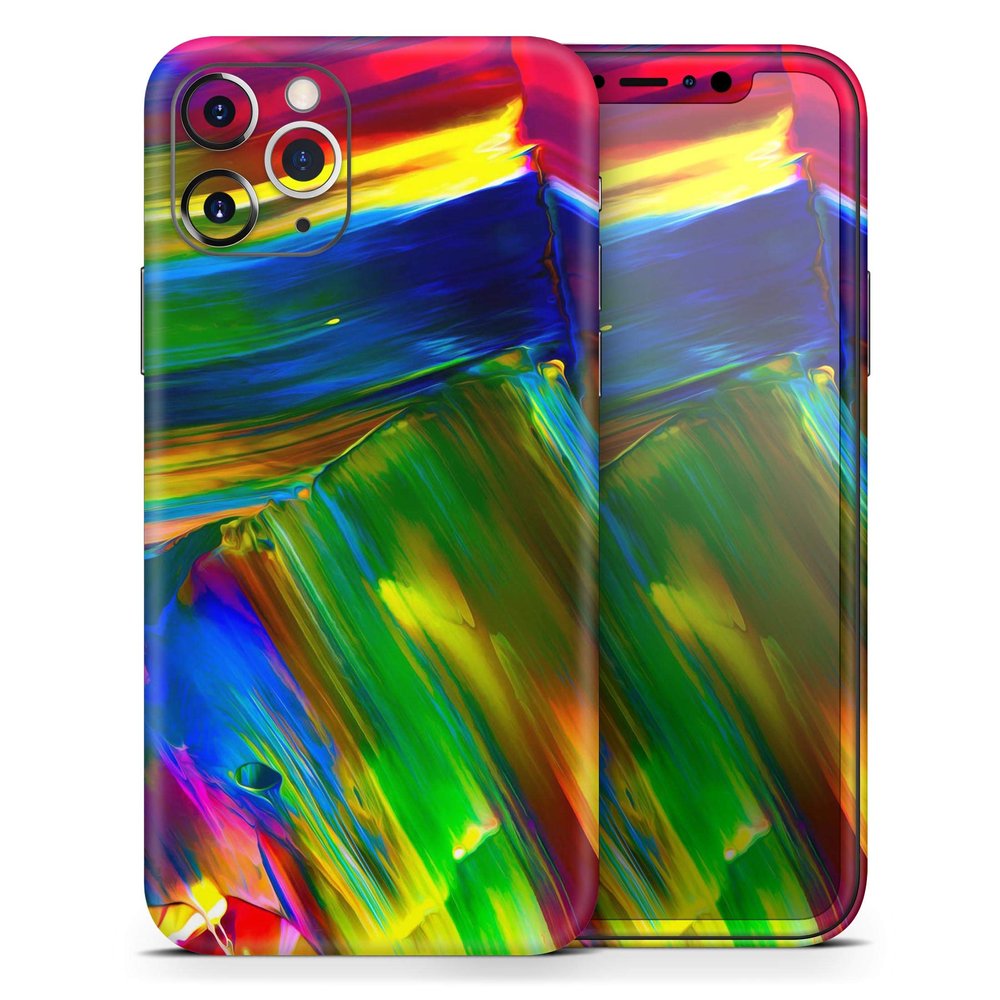 Blurred Abstract Flow V29 - DesignSkinz Protective Vinyl Decal Wrap Skin Cover Compatible with The Apple iPhone XR (Full-Body, Screen Trim & Back Glass Skin)