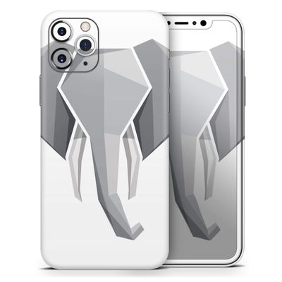 Geometric Elephant - DesignSkinz Protective Vinyl Decal Wrap Skin Cover Compatible with The Apple iPhone Xs (Full-Body, Screen Trim & Back Glass Skin)