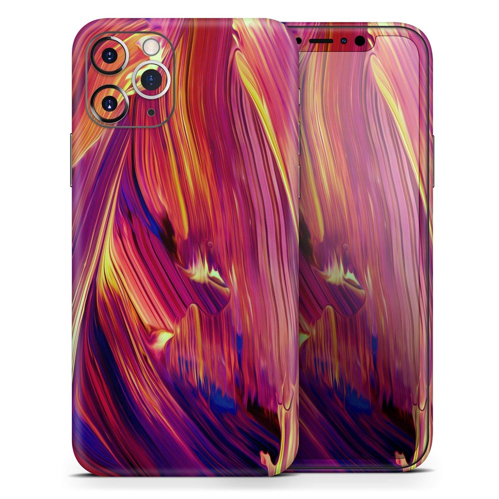 Blurred Abstract Flow V17 - DesignSkinz Protective Vinyl Decal Wrap Skin Cover Compatible with The Apple iPhone SE (2020) (Full-Body, Screen Trim & Back Glass Skin)