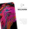 Liquid Abstract Paint V73 - DesignSkinz Protective Vinyl Decal Wrap Skin Cover Compatible with The Apple iPhone XR (Full-Body, Screen Trim & Back Glass Skin) view 4