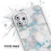 Marble & Digital Blue Frosted Foil V2 - DesignSkinz Protective Vinyl Decal Wrap Skin Cover Compatible with The Apple iPhone X (Full-Body, Screen Trim & Back Glass Skin) view 3