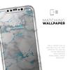 Marble & Digital Blue Frosted Foil V2 - DesignSkinz Protective Vinyl Decal Wrap Skin Cover Compatible with The Apple iPhone X (Full-Body, Screen Trim & Back Glass Skin) view 4