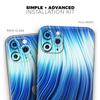 Blue Vector Swirly HD Strands - DesignSkinz Protective Vinyl Decal Wrap Skin Cover Compatible with The Apple iPhone X (Full-Body, Screen Trim & Back Glass Skin) view 2
