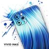 Blue Vector Swirly HD Strands - DesignSkinz Protective Vinyl Decal Wrap Skin Cover Compatible with The Apple iPhone X (Full-Body, Screen Trim & Back Glass Skin) view 3