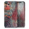 Grungy Orange and Teal Dyed Wood Surface - DesignSkinz Protective Vinyl Decal Wrap Skin Cover Compatible with the Apple iPhone 11 Pro (Full-Body, Screen Trim & Back Glass Skin) view 1