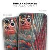 Grungy Orange and Teal Dyed Wood Surface - DesignSkinz Protective Vinyl Decal Wrap Skin Cover Compatible with the Apple iPhone 11 Pro (Full-Body, Screen Trim & Back Glass Skin) view 2