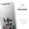 Follow Your Heart V2 - DesignSkinz Protective Vinyl Decal Wrap Skin Cover Compatible with The Apple iPhone Xs (Full-Body, Screen Trim & Back Glass Skin) view 4