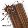 Bright Ebony Woodgrain 2 - DesignSkinz Protective Vinyl Decal Wrap Skin Cover Compatible with the Apple iPhone Xs (Full-Body, Screen Trim & Back Glass Skin) view 3